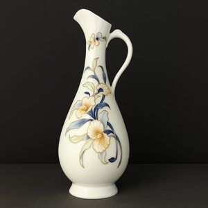 Aynsley Bone China Vase – Just Orchids Floral – England – 8”